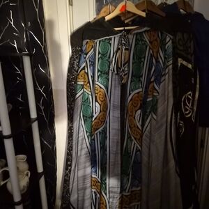 Multicolor Patterned Women's Cloak